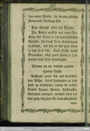 Der Grind oder die Räude