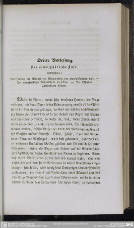 Dritte Vorlesung. Die atmosphärische Luft (Fortsetzung.)