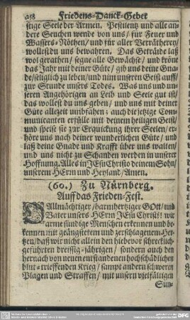 (60.) Zu Nürnberg. Auff das Frieden-Fest