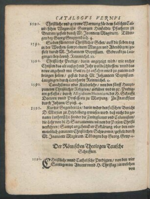 Der Römischen Theologen Teutsche Schrifften.