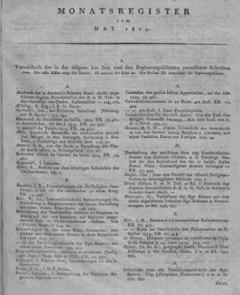 Monatsregister Mai