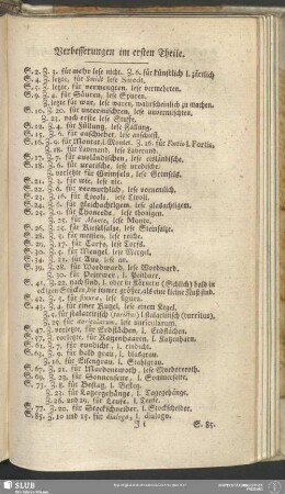 Verbesserungen im ersten Theile