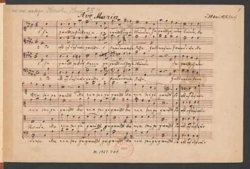 Gegrüßt seist du Maria; Coro; Des-Dur
