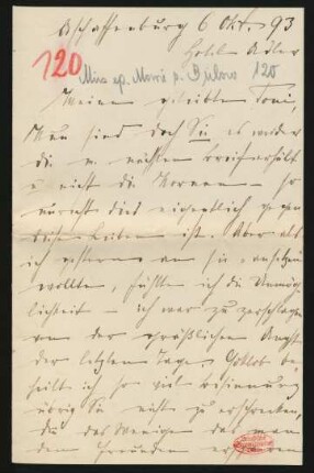 Brief an Toni Petersen : 06.10.1893