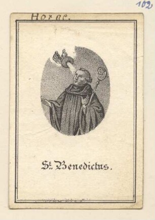 "St. Benedictus." (kleines Andachtsbild)