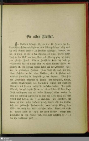 Die alten Meister