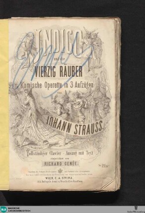 Indigo und die vierzig Räuber : komische Oper in 3 Aufzügen