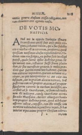 De Votis Monasticis.
