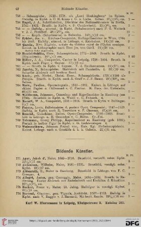 Bildende Künstler (Nr. 771-894)