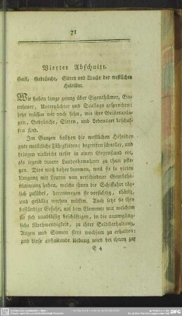 Vierter Abschnitt. Geißt, Gebräuche, Sitten und Tracht der westlichen Hebrider