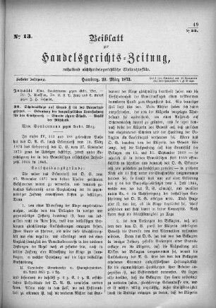 No. 13. 29. März 1873