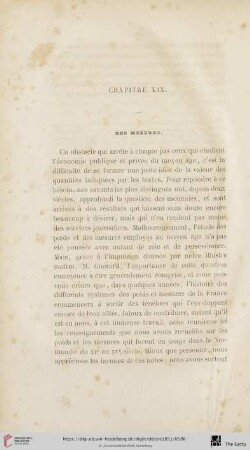 Chapitre XIX: Des mesures
