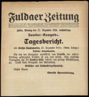 Ausgabe vom Montag, den 27. Dezember 1915.