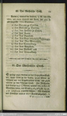 III. Der Meißnische Creiß