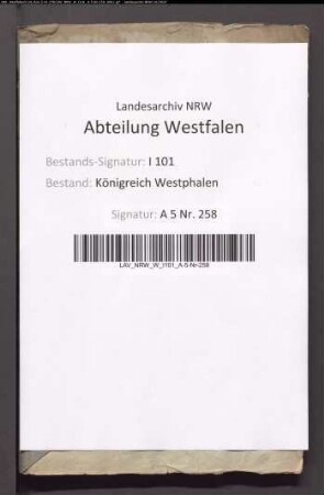 Verzeichnis der zur aufgehobenen Abtei Herford gehörenden Separat- und Interessentenlehen