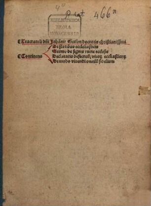 Tractatuli de statibus ecclesiasticis