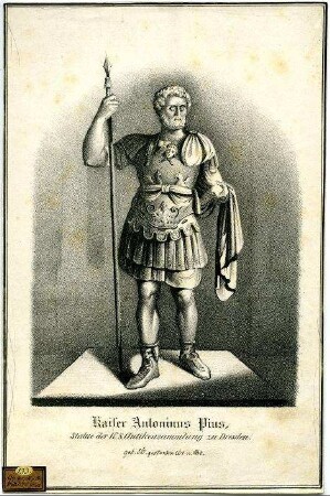 Kaiser Antoninus Pius, Statue der K. S. Antikensammlung zu Dresden.