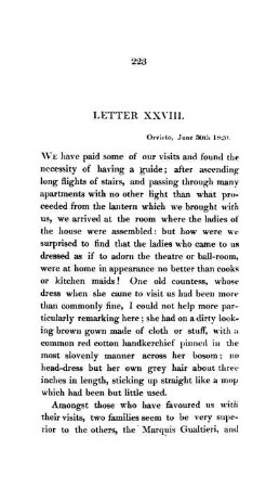 LETTER XXVIII. - Appearance of the Nobility at their own Houses - Ceremony of a Nun taking the Veil - Attempt at Conversion