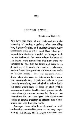 LETTER XXVIII. - Appearance of the Nobility at their own Houses - Ceremony of a Nun taking the Veil - Attempt at Conversion