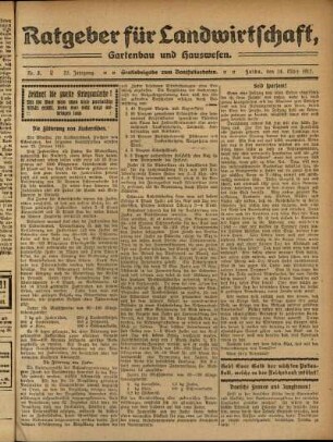 Ausgabe vom Sonntag, den 14. März 1915.