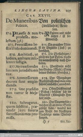 Cap. XXVII. De Muneribus Politicis