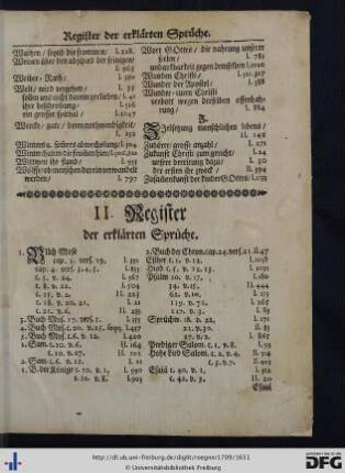 II. Register der erklärten Sprüche.