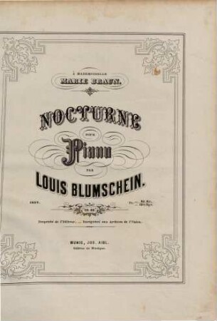 Nocturne pour piano ; op. 22