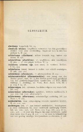 De middeleeuwsche rechtsbronnen der stad Utrecht, [4]. Glossarium