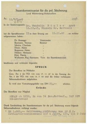 Dümler, Wendelin, Dr.