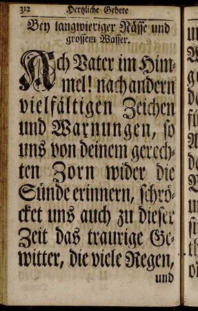 Bey langwieriger Nässe und grossem Wasser
