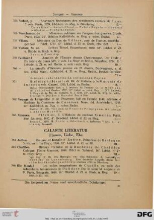 Galante Literatur (Nr. 364-378)