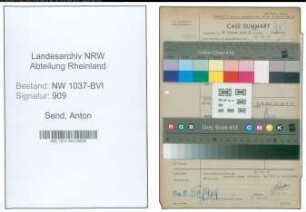 Entnazifizierung Anton Send , geb. 00.00.0000 (Architekt)