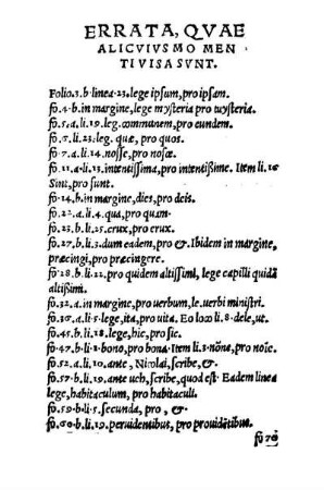 Errata, Quae Alicvivs Momenti Visa Svnt.