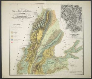 Geognostische Karte des Libanon und Antilibanon in Sirien
