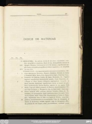 Índice De Materias