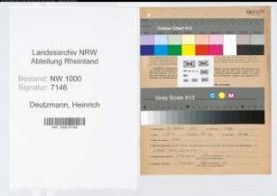 Entnazifizierung Heinrich Deutzmann, geb. 23.02.1884 (Telegrafensekretaer)