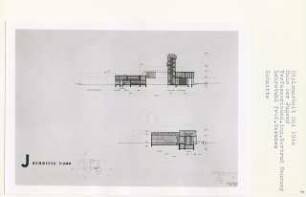 Haus der Jugend, Berlin-Alt-Treptow (Diplomarbeit bei Bernhard Hermkes): Schnitte 1:200