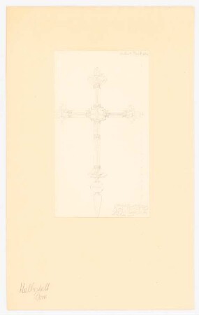 Dom, Halberstadt: Aufriss Kreuz aus dem Dom, Maßstabsleiste