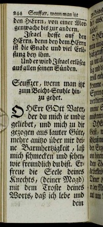 Seuffzer, wenn man ißt zum Beicht-Stuhle hinzu gehet