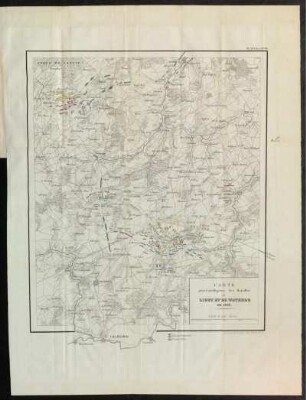Carte pour l'intelligence des Batailles de Ligny et de Waterloo en 1815