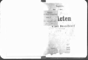 Organisation der Verwaltung des städtischen Armenwesens. Generalia