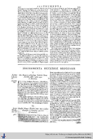 Instrumenta Ecclesiae Brugensis.
