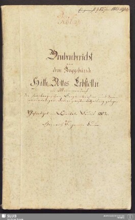 Grubenbericht von dem Berggebäude Hilfe-Gottes Erbstolln zu Memmendorf - 17.6536 4. : in der freibergischen Bergamtsrefier und deren auswärtiger Revier zweyter Abtheilung gelegen