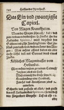 Das Ein und zwantzigste Capitel. - Das fünff und zwantzigste Capitel.
