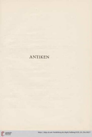 Antiken (Nr. 113-148)