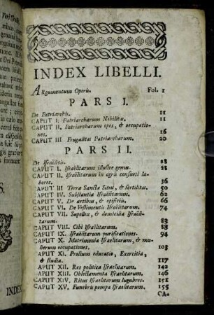 Index Libelli.