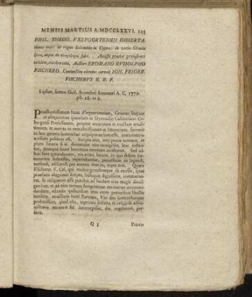 Phil. Theod. Verpoortennii Dissertationes tres:...