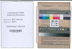 Entnazifizierung Heinrich Sattelmeyer , geb. 18.07.1890 (Gemeindeinspektor)