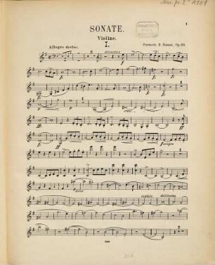 Sonate für Violine und Pianoforte : op. 29