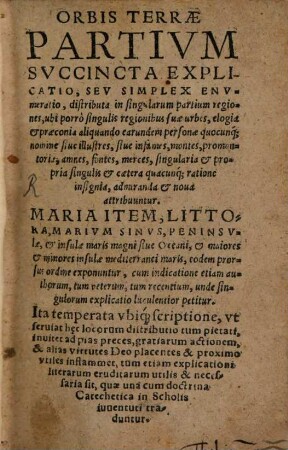 Chronicon Sive Synopsis Historiarvm : Qvae Res Gestas Praecipvarvm In Orbe Gentivm a rebus humanis conditis ad hanc usq[ue] nostram aetatem certa expositionis imperiorum, gentium, rerum variarum & maxime insignium, annorum item & temporum serie annotatas & expositas continet
